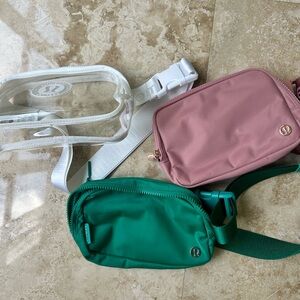lululemon athletica Clear, Pink, and Green Crossbody Bags NWOT